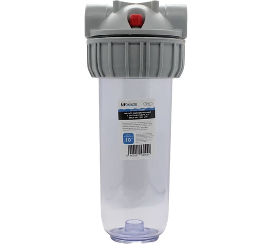 Изображение товара Фильтр магистральный Damento 10"SL с прозрач. корп. из трех частей 1/2" 021384