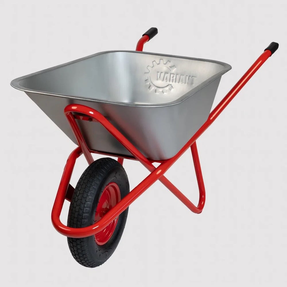 Изображение товара Строительная одноколесная тачка Variant Усиленная 110л Пневматические колеса