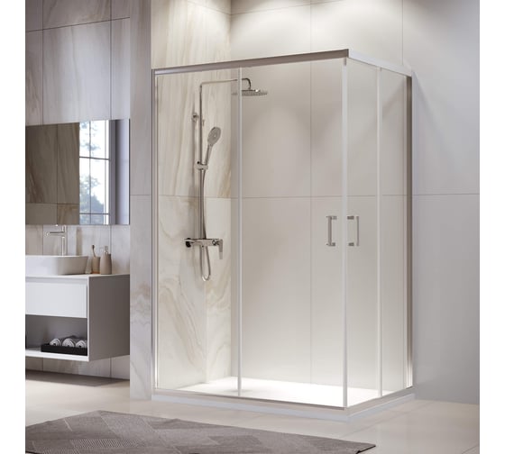 Изображение товара Душевой уголок RGW 90*100*195 PA-246, прямоугольник, хром, прозрачное стекло 6 мм, Easy Clean 030824690-11