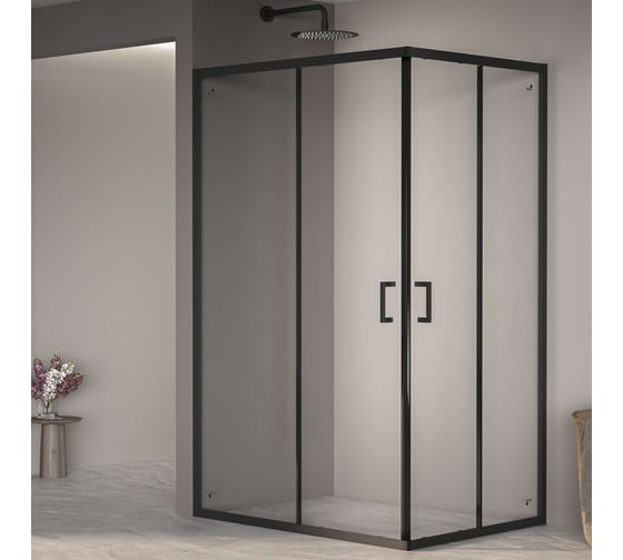 Изображение товара Душевой уголок RGW 90*120*195 PA-040-B, прямоугольник, черный, прозрачное стекло 6 мм, Easy Clean 3508104092-14