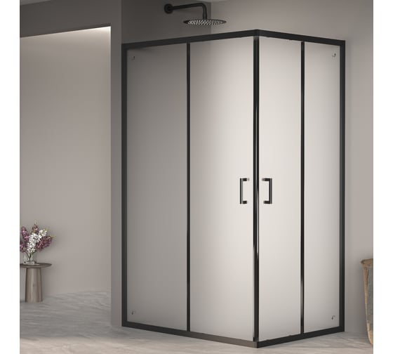 Изображение товара Душевой уголок RGW 90*120*195 PA-040-B, прямоугольник, черный, матовое стекло 6 мм, Easy Clean 3508104092-24