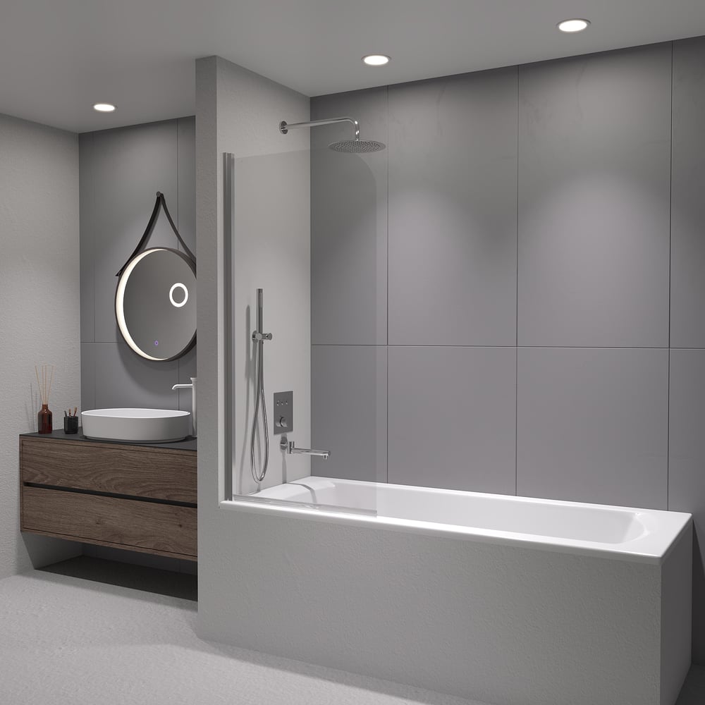 Изображение товара Шторка на ванну RGW 60*150 SC-109 хром, прозрачное стекло 6 мм 411110906-11