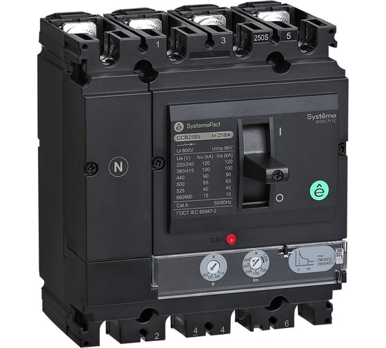 Изображение товара Автоматический выключатель Systeme Electric SYSTEMEPACT CCB250 36KA 4P4D TMD200 SPC250F200L4DF