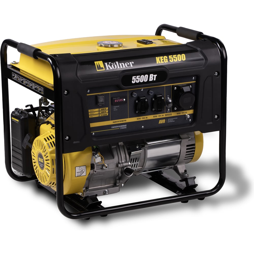 Изображение товара Генератор бензиновый Kolner KEG 5500 5.5 кВт, резервное электроснабжение дома и стройки