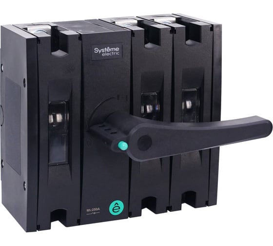 Изображение товара Выключатель-разъединитель Systeme Electric SystemePact SD250 3P 200A рукоятка фронт центр (заказывается отдельно) SSD02503MF0200