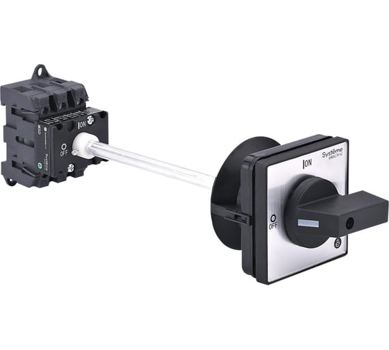 Изображение товара Выключатель разъединитель Systeme Electric 3P 32A IP20, с черной выносной рукояткой, на ДИН-рейке/плате MSD32340B