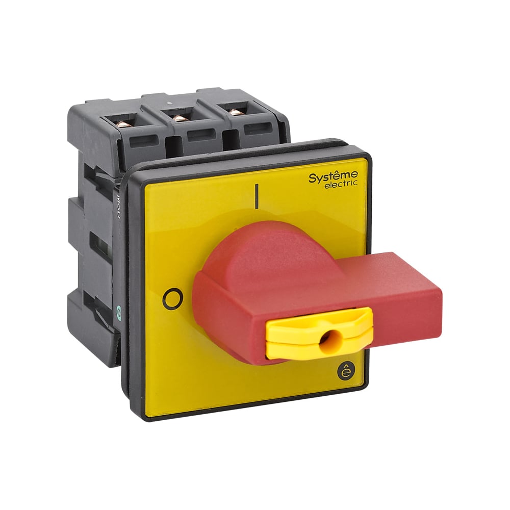Изображение товара Выключатель разъединитель Systeme Electric 3P 40A IP20 с красной рукояткой