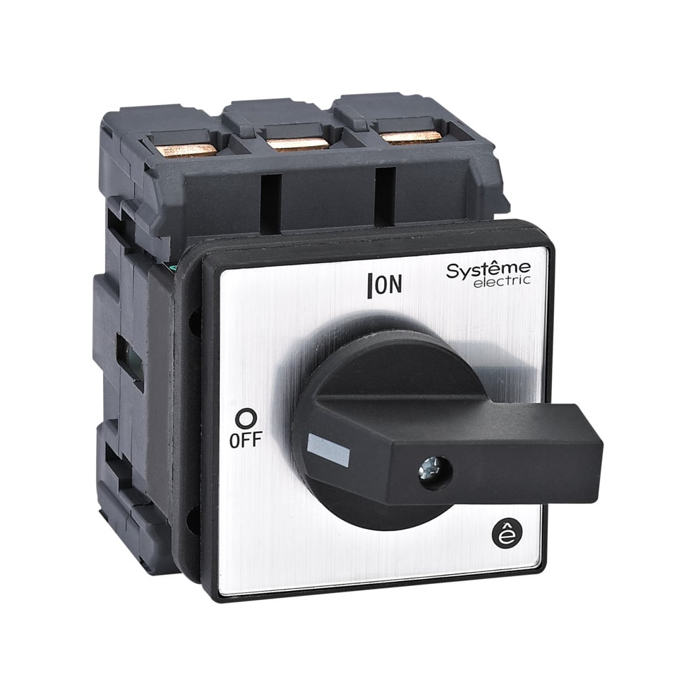 Изображение товара Выключатель разъединитель Systeme Electric 3P 80A IP20 с черной рукояткой