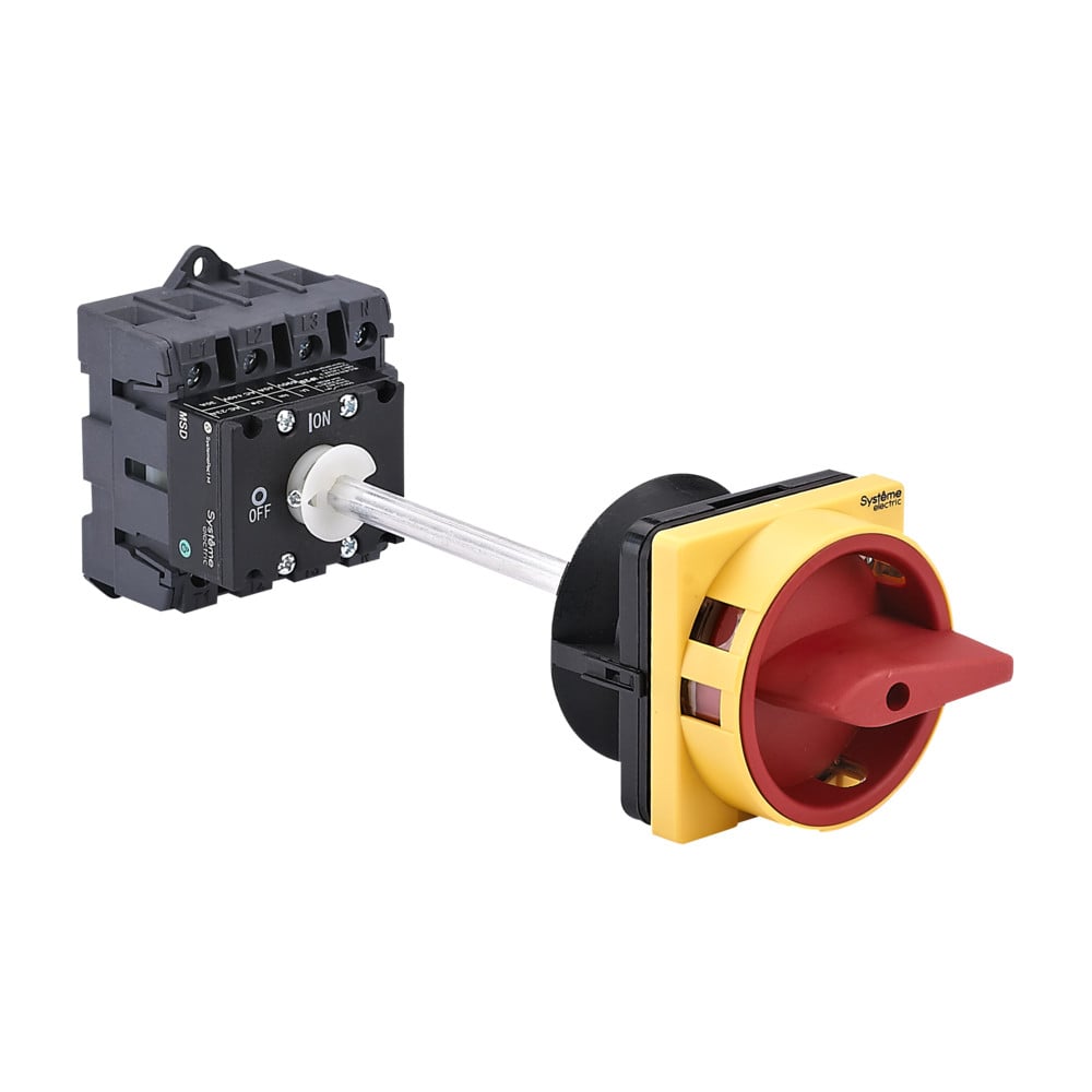 Изображение товара Выключатель разъединитель Systeme Electric 4P 63A IP20 с выносной рукояткой