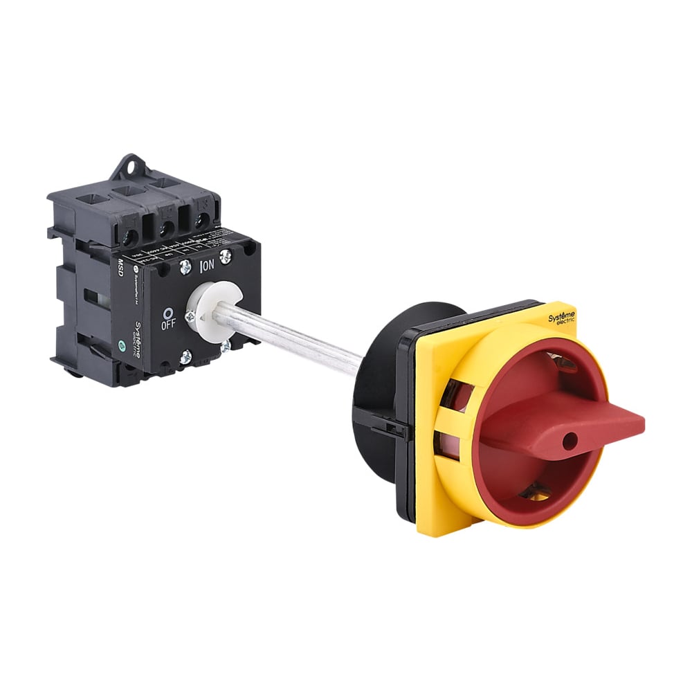 Изображение товара Выключатель разъединитель Systeme Electric 3P 63A IP20 с рукояткой для ДИН-рейки