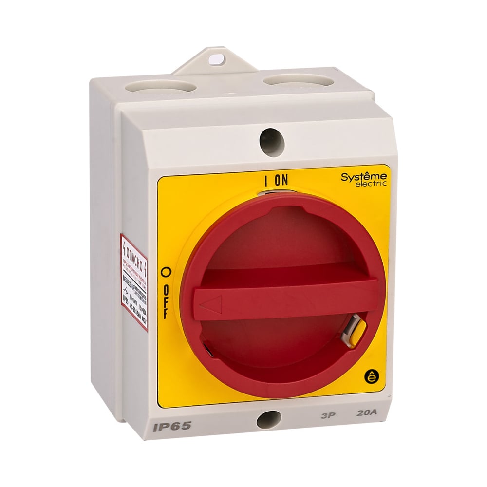 Изображение товара Главный аварийный выключатель-разъединитель Systeme Electric 3P 20A IP65