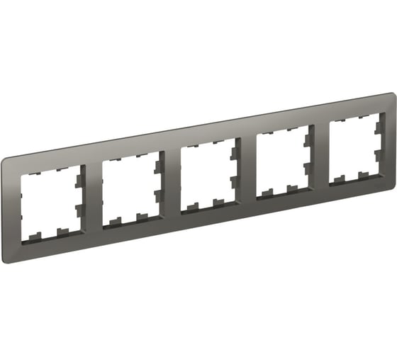 Изображение товара 5-постовая рамка Systeme Electric ATLASDESIGN AIR сталь/дымчатый черный ATN220905