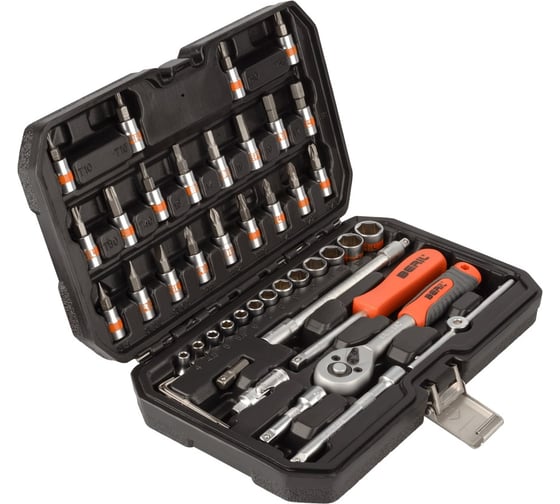 Изображение товара Набор головок торцевых Beril 46 предметов 1/4"DR 702046 17104