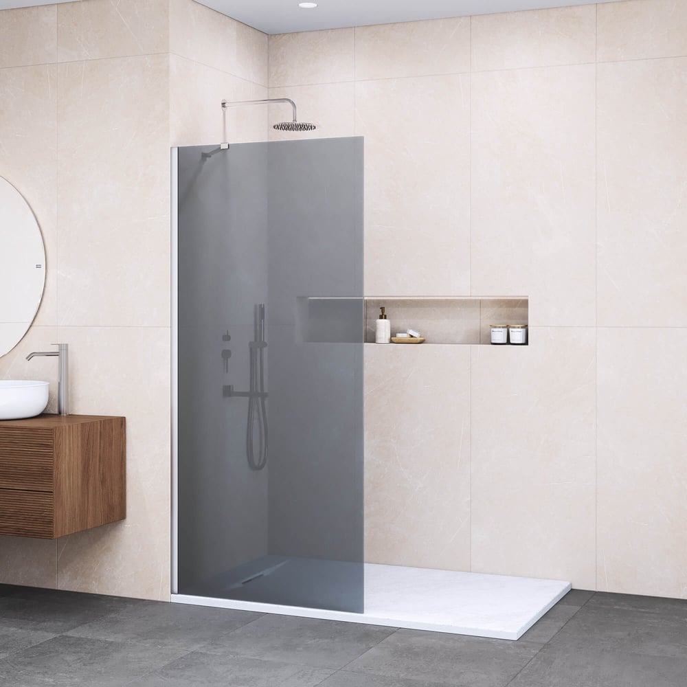 Изображение товара Душевая перегородка RGW 70х195 WA-110 хром тонированное серое стекло 8 мм