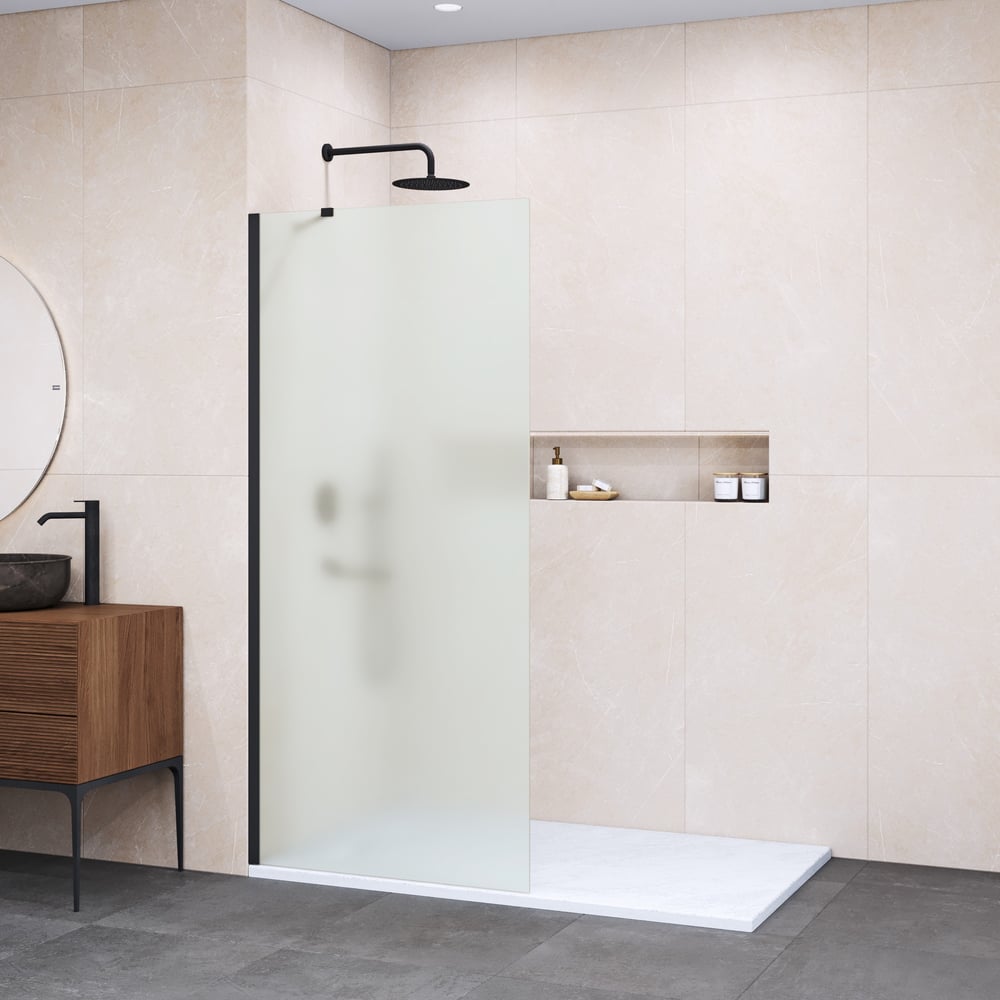 Изображение товара Душевая перегородка RGW 80х195 WA-102-B черная матовая 6 мм стильный дизайн