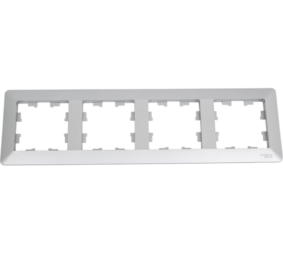Изображение товара 4-постовая рамка Systeme Electric ATLASDESIGN AIR АЛЮМИНИЙ/дымчатый черный ATN220304