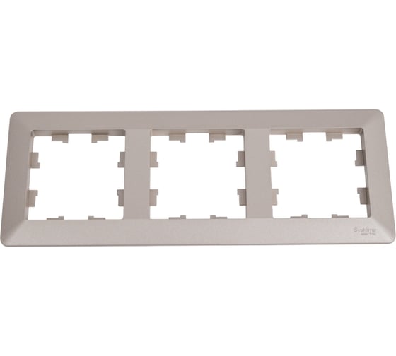 Изображение товара 3-постовая рамка Systeme Electric ATLASDESIGN AIR ШАМПАНЬ/дымчатый черный ATN220503