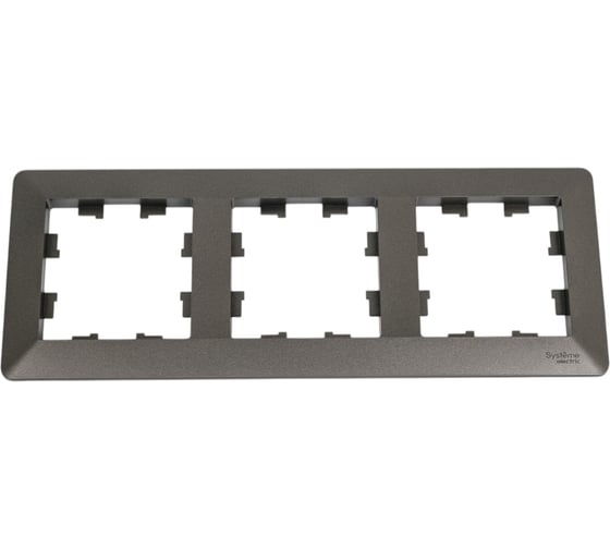 Изображение товара 3-постовая рамка Systeme Electric ATLASDESIGN AIR МОККО/дымчатый черный ATN220603