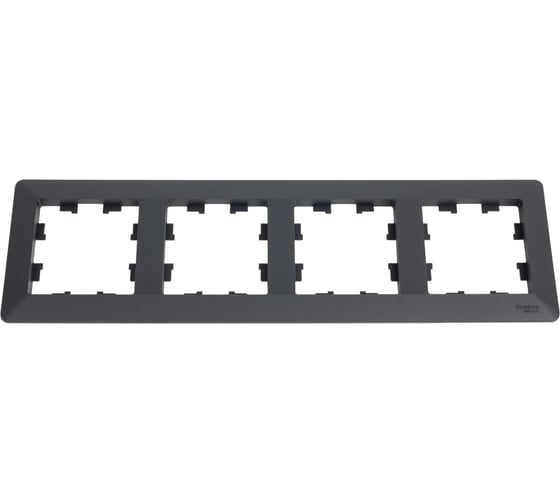 Изображение товара 4-постовая рамка Systeme Electric ATLASDESIGN AIR БАЗАЛЬТ/дымчатый черный ATN221404