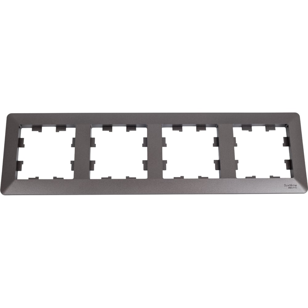 Изображение товара 4-постовая рамка Systeme Electric Atlasdesign Air MOCCO/дымчатый черный ATN220604