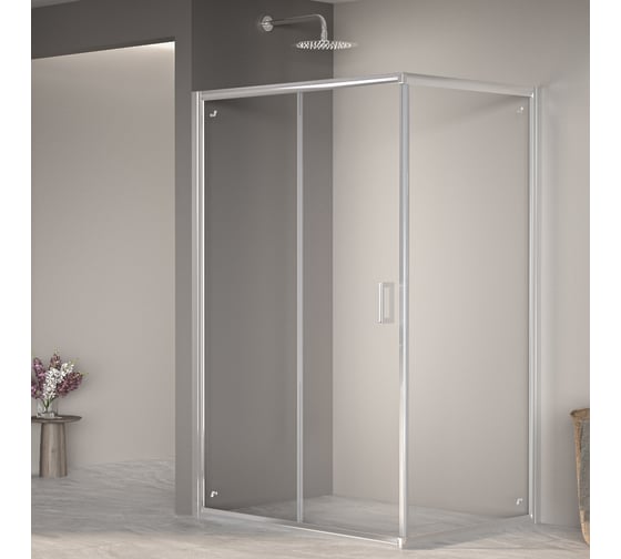 Изображение товара Душевой уголок RGW 80*100*190 PA-245, прямоугольник, хром, прозрачное стекло 6 мм, Easy Clean 410824580-11