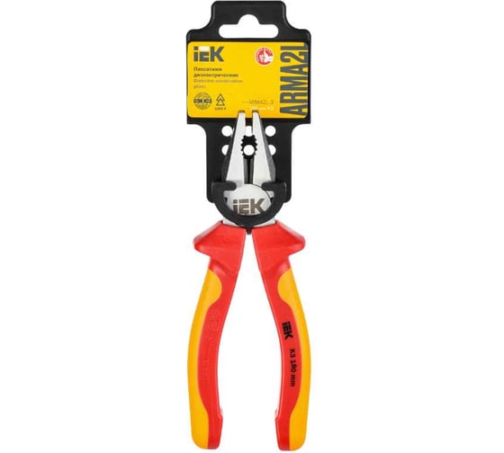 Изображение товара Пассатижи диэлектрические IEK ARMA2L 3 180 мм K3 A2L3-PL20-K3-180