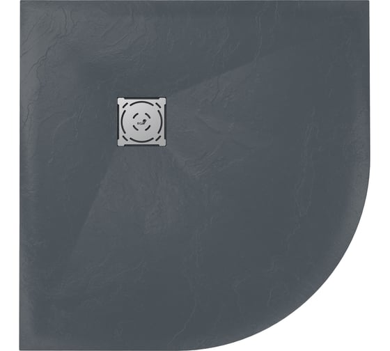 Изображение товара Душевой поддон RGW 100х100х3 ST/R-0100G графит/полукруг O 90 мм, каменный 16153100-02