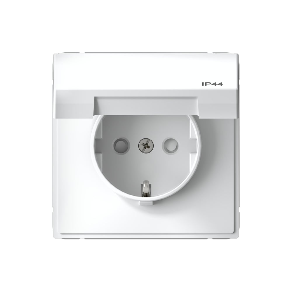 Изображение товара Розетка Systeme Electric ARTGALLERY с заземлением IP44 16А механическая белая