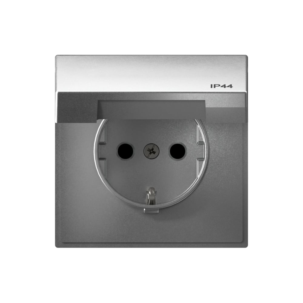 Изображение товара Розетка с заземлением со шторкой Systeme Electric ArtGallery 16 А IP44