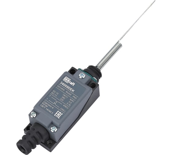 Изображение товара Концевой выключатель металлический Dekraft 1НО1НЗ "Кошачий ус" 34009DEK