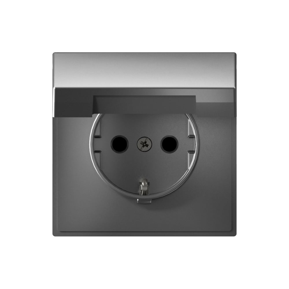 Изображение товара Розетка с заземлением со шторкой Systeme Electric ArtGallery 16А IP20