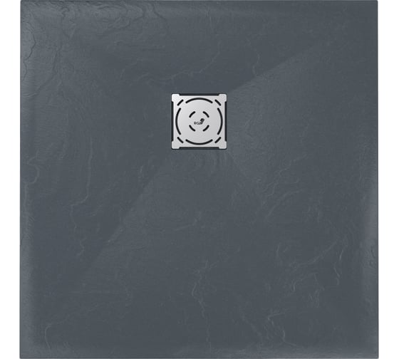 Изображение товара Душевой поддон RGW 100х100х3 ST-0100G графит/квадрат O 90 мм, каменный 16152100-02