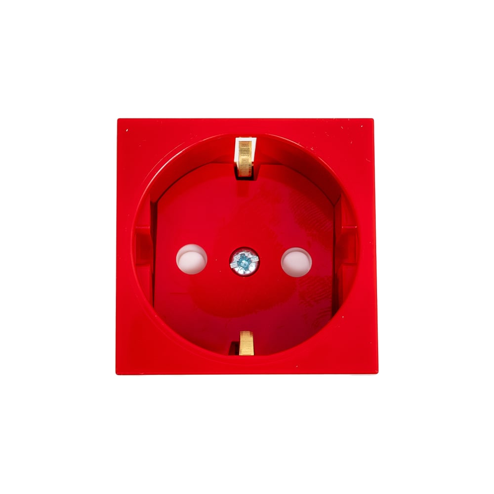 Изображение товара Розетка Systeme Electric В45 С/У С ЗК, красная, в кабель-канал
