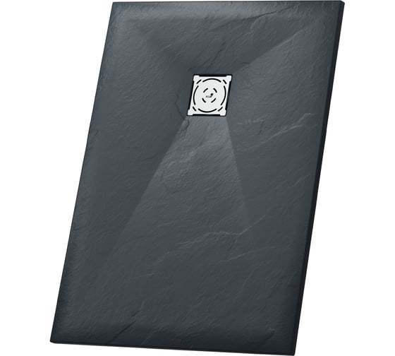 Изображение товара Душевой поддон RGW 100х120х2,5 ST-0120G графит/прямоугольный O 90 мм, каменный 16152012-02