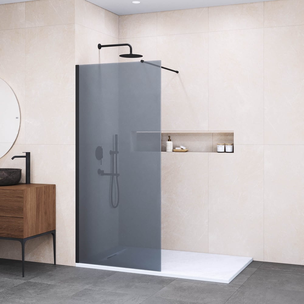 Изображение товара Душевая перегородка RGW WA-002 B 120x195 см черная тонированное стекло 6 мм