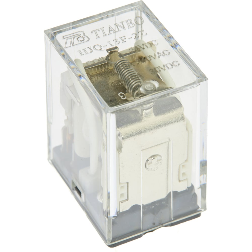 Изображение товара Электромагнитное реле Tianbo HJQ-13F-24VDC-2Z, 2 контакта, силовое