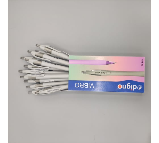 Изображение товара Набор автоматических шариковых ручек Digno Vibro 0,7 мм, чернила черные, упаковка 12 шт VIBRO-BLACK-12