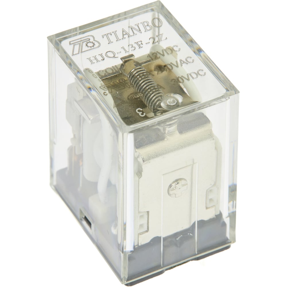 Изображение товара Электромагнитное реле Tianbo HJQ-13F-12VDC-2Z для автоматизации и защиты электроцепей