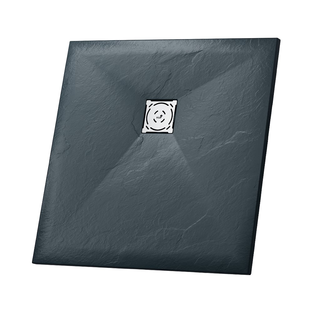 Изображение товара Душевой поддон RGW 75х75 черный квадратный искусственный камень низкий