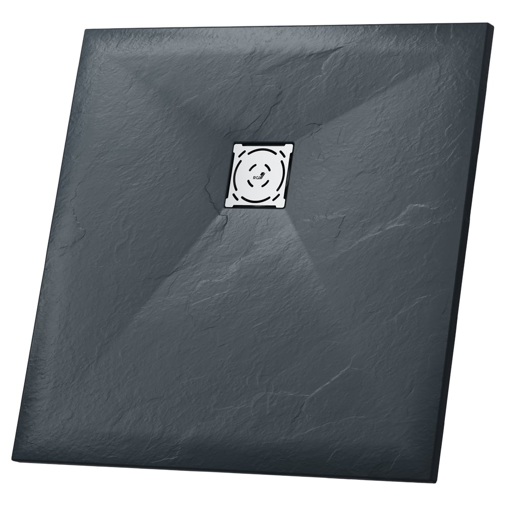 Изображение товара Душевой поддон RGW 75х75х2,5 сери Stone Tray графит низкий для ванной