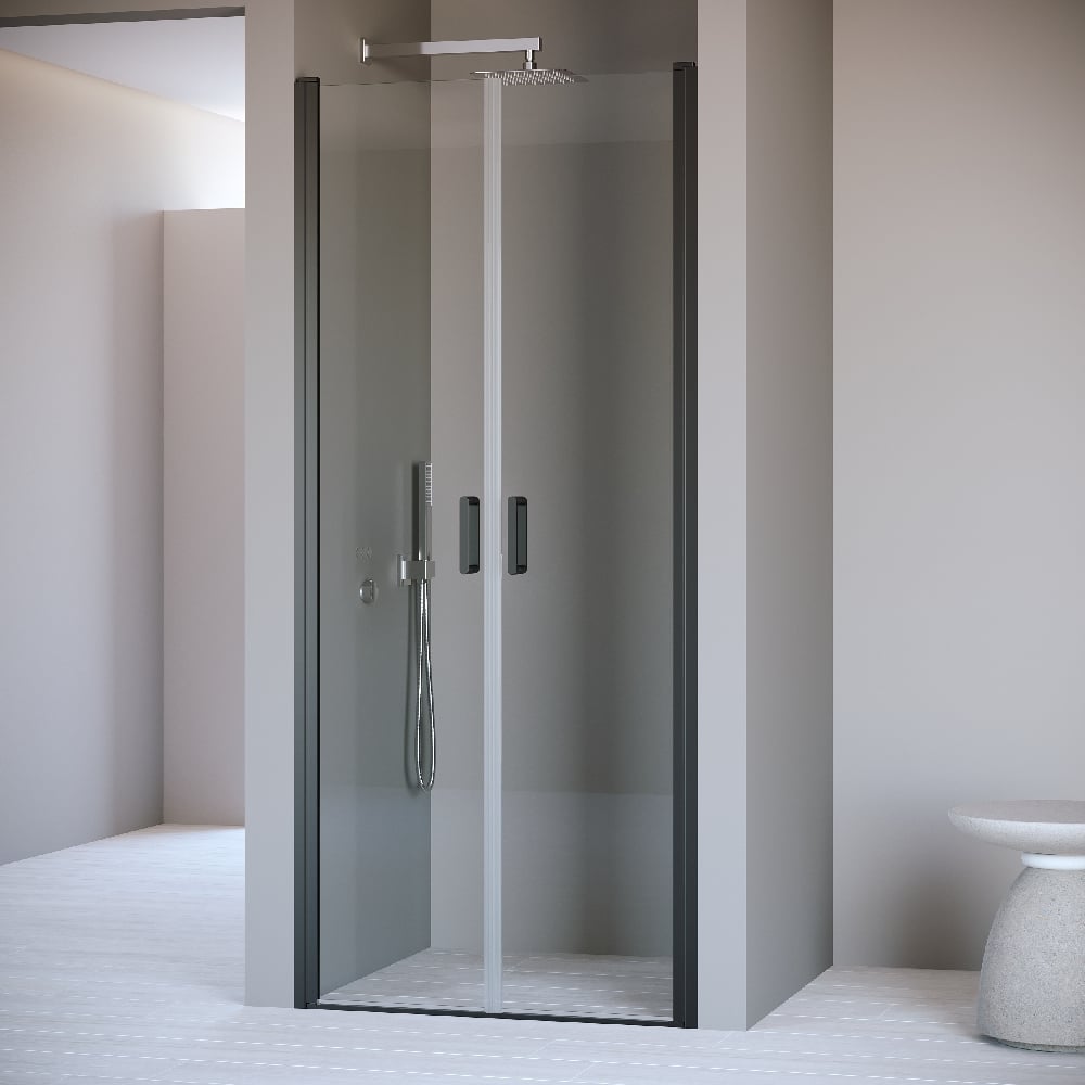 Изображение товара Душевая дверь RGW PA-104-B 90*195 см черная прозрачная