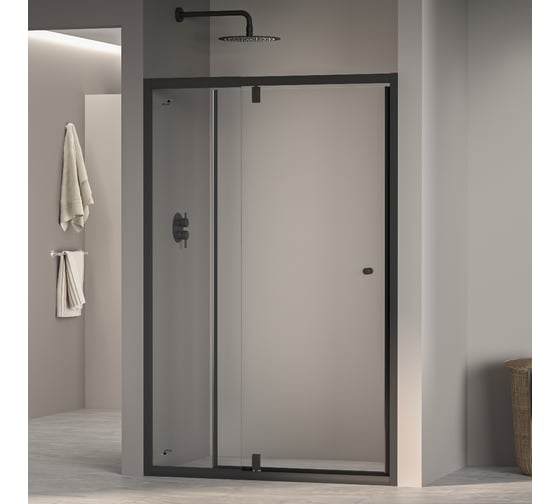 Изображение товара Душевая дверь RGW 90*185 PA-02-B NEW Чёрный/Прозрачное/6 мм (EasyClean) 41080209-14