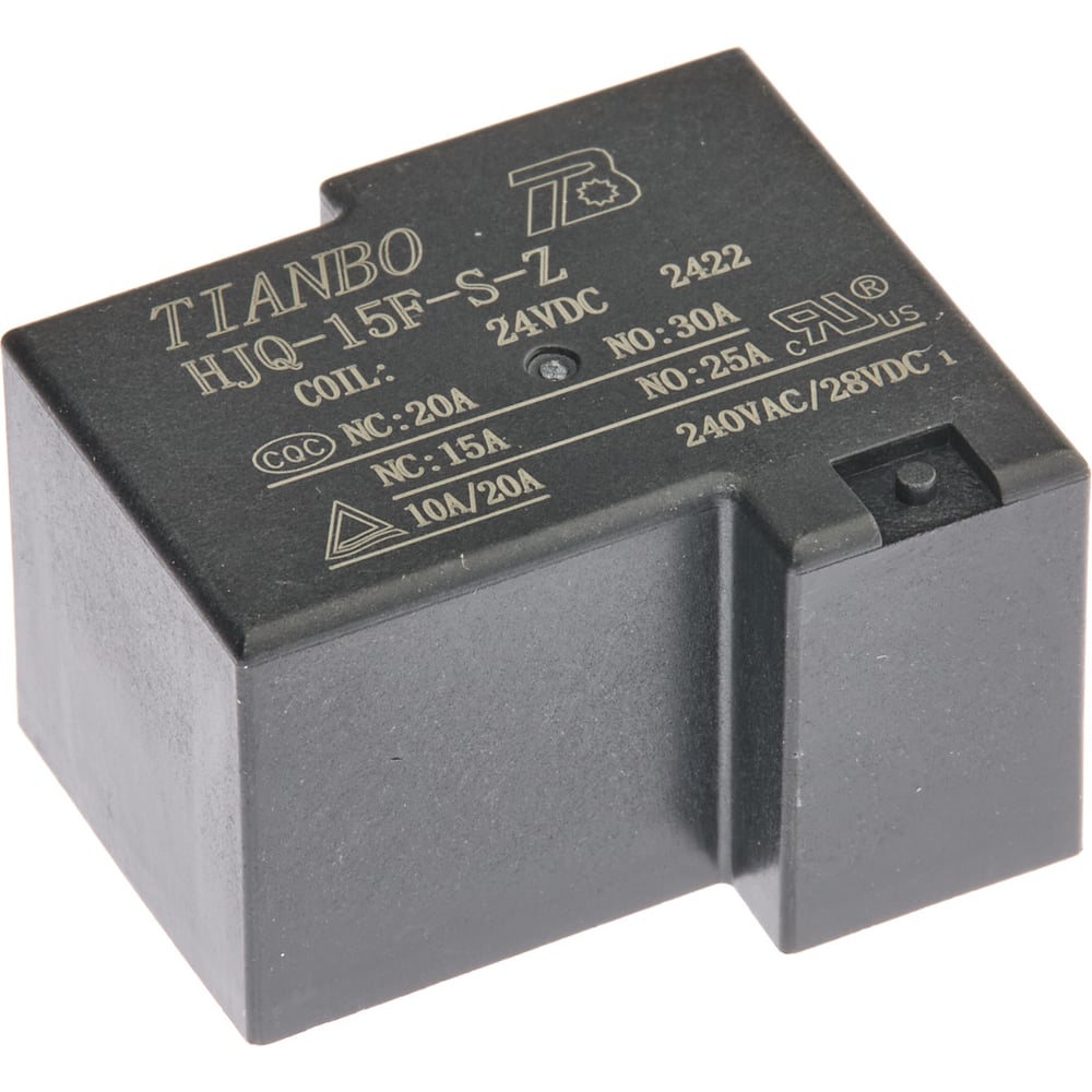 Изображение товара Реле электромагнитное Tianbo RELAY HJQ-15F-24VDC-S-Z 1CO 20А 220В