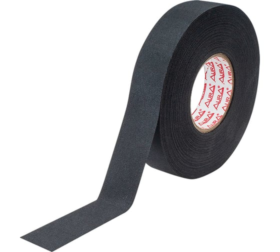Изображение товара Автомобильная изолента из вискозы AurA черная, 250 мкм, 19 мм, в мотке 25 м ZTC-V425B