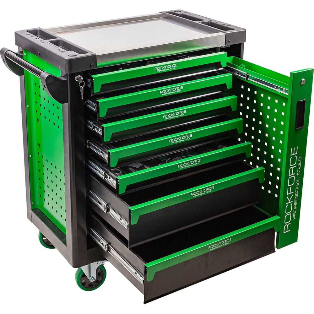 Изображение товара Тележка инструментальная 7 полок набор инструментов Rockforce RF-55311