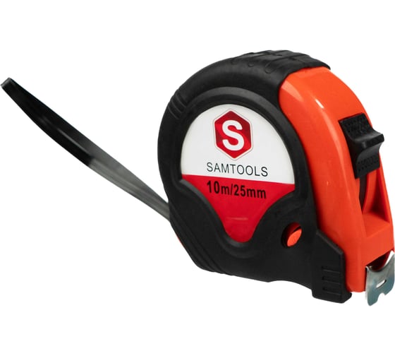 Изображение товара Рулетка SAMGRUPP 10 м с прорезиненным корпусом (упаковка 60 шт) SAMC-063001000-60