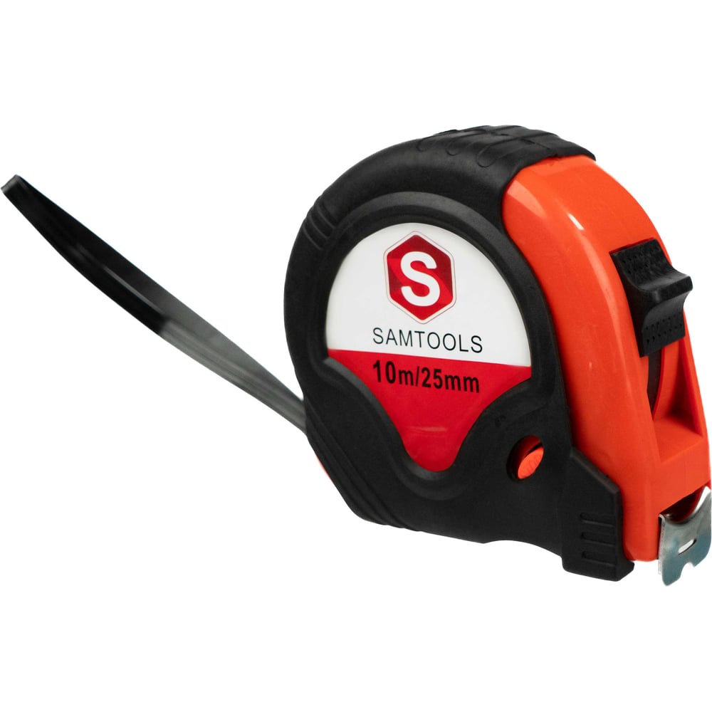 Изображение товара Рулетка SAMGRUPP 10 м с прорезиненным корпусом (упаковка 6 шт) SAMC-063001000-6