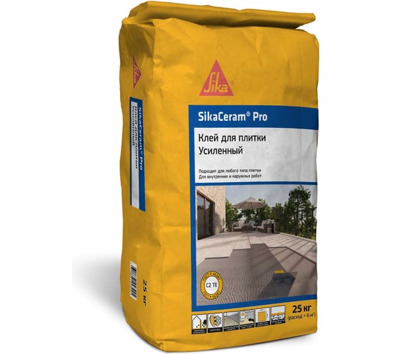 Изображение товара Плиточный клей SIKA Ceram Pro Мешок 25 кг, класс С2 ТЕ 498944