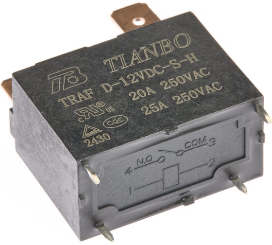Изображение товара Реле электромагнитное Tianbo RELAY (50 шт/упак) TRAF-D-12VDC-S-H 56934