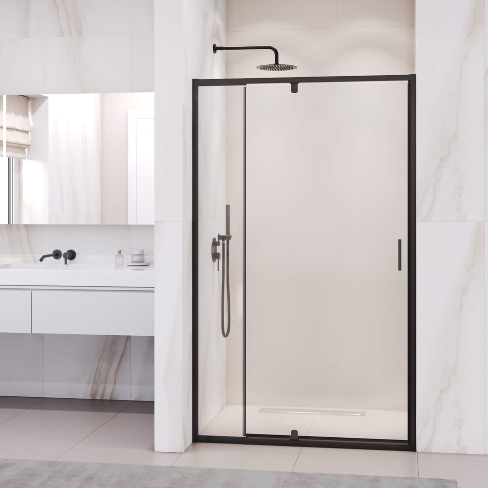 Изображение товара Душевая дверь RGW 80-90*195 PA-008-B Чёрный прозрачное стекло 6 мм